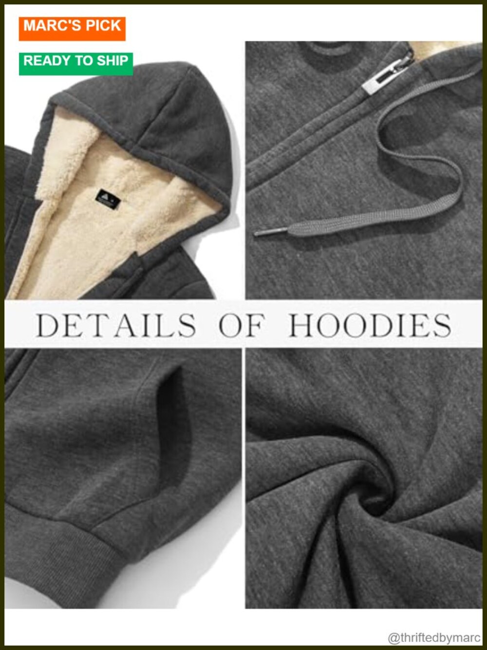 SWISSWELL Women's Full Zip Sherpa Lined Fleece Hoodie Jacket - New - Picture 4 of 6